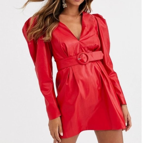 Ronny Kobo Giulia Vegan Leather Dress - Picture 1 of 9